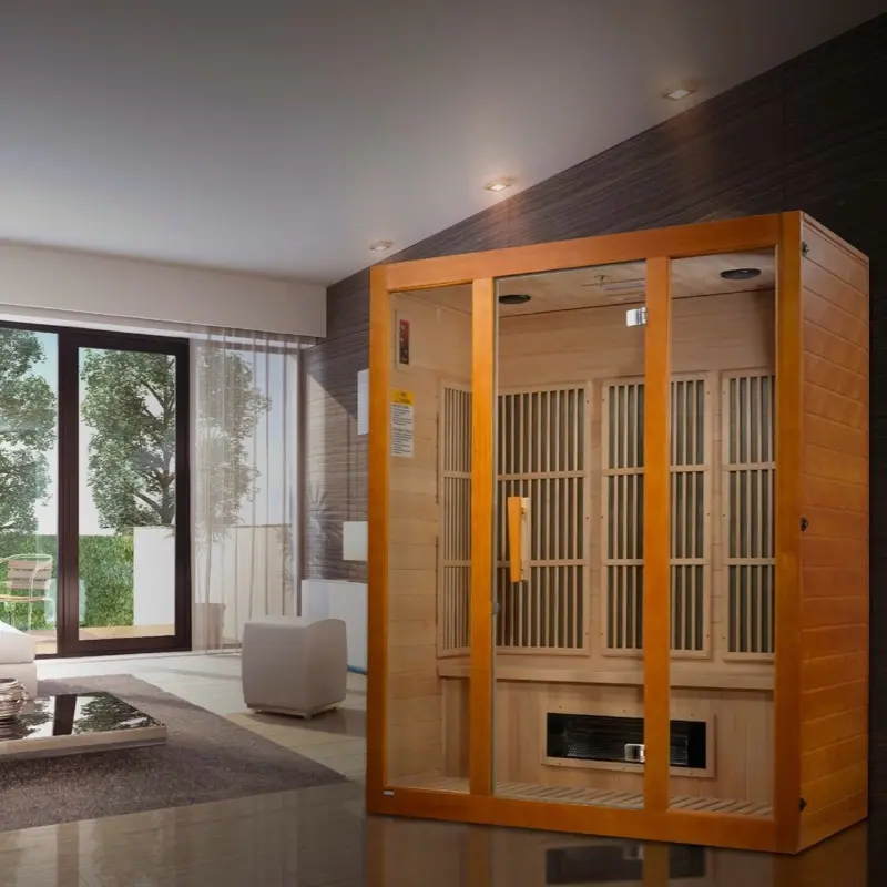 Maxxus "Alpine" Dual Tech 3 person Low EMF FAR Infrared Sauna Canadian Hemlock