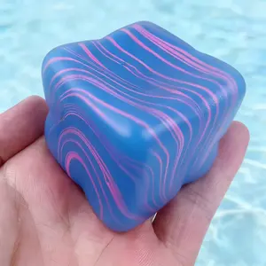 Stylish Marbled Cube Squishy, Smooth Maltose Texture Squeeze Toy, Popular Anxiety Relief Fidget Toy, Gentle Sensory Toy for All Ages, Trendy Decompression Gift