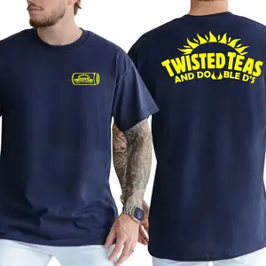 Twisted Teas and Double D's 2-Sides Graphics T-Shirt, Funny Twisted Teas Graphics Shirt, Graphics Tee For Friend, Men's Gifts, Casual Menswear, For Men