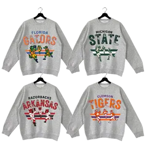 Vintage All Team Football Sweatshirt, Retro College Football Graphic Tee, Comfort Colors Soft Cotton Unisex Pullover, Perfect Fan Gift, Game Day Apparelủa