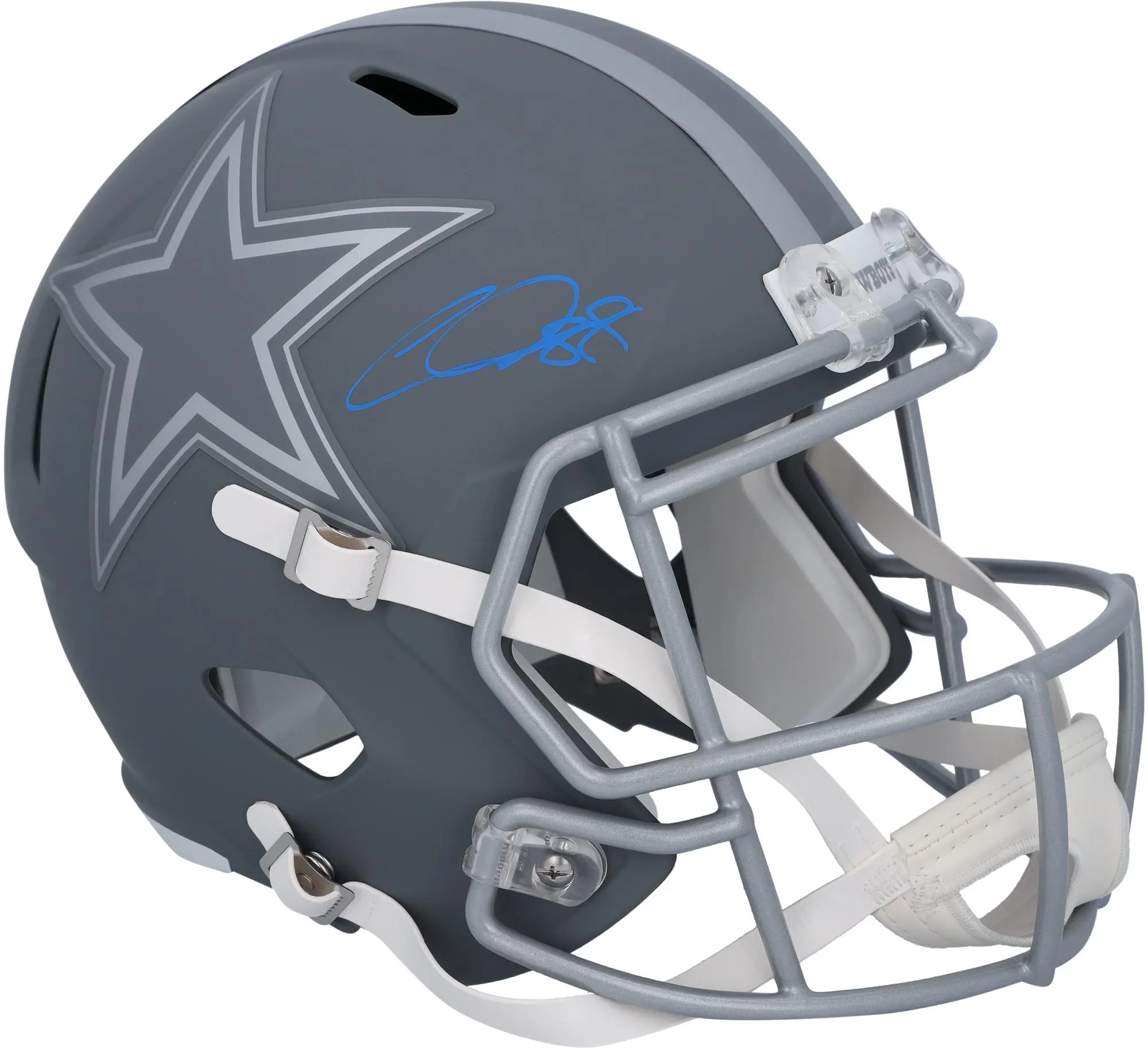 CeeDee Lamb Dallas Cowboys Autographed 2024 Slate Speed Replica Helmet - Fanatics Authentic Certified