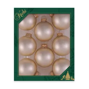Christmas by Krebs Oyster Velvet 2.63 in Glass Christmas Tree Ornaments Set of 8