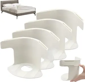 Lock Sheet Holders,Bed Sheet Lock Clips, Sheet Holders Keep Sheets Firm & Tight, Heavy Duty Bed Sheet Holder Corner Fitted Sheet Straps Fit All Mattress Size (4, White)