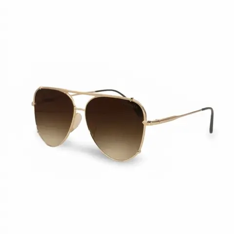 Topfoxx Cristina Faded Brown Sunglasses | Classic Tangle-Free Aviator Sun Glasses - High Quality Eyewear with Shatterproof Certified Lenses & UV400 Protection -  Unisex Casual Outdoor Sunglasses - Trendy Fashion Accessory for Men & Women
