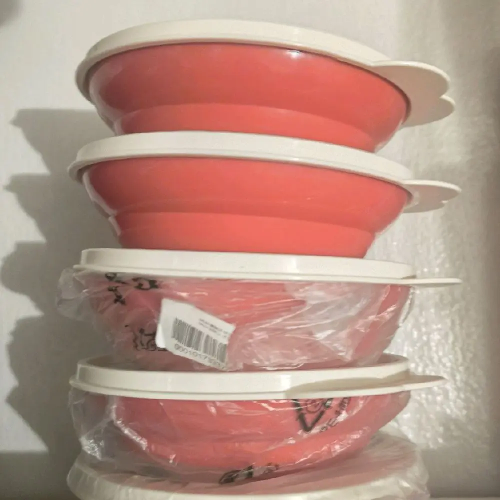 Tupperware Cereal Bowls Set of 5 Rose Pink for Breakfast