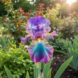 50 Purple Bearded Iris Seeds Multicolor Perennial Iris Flower for Garden Planting Ideal for Beds Borders and Landscape Design