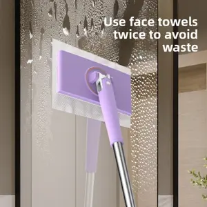 Washcloth mop clip and pull dual-use mop, suitable for cleaning floors, tiles, walls, tabletops, and roofs, Flat Mops