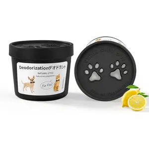 Air Freshener, Lemon Scent Diffuser with Leak-proof Cap for Remove Pet Odors, Gel Car Diffuser for Car, Home, Bathroom, Closet and Small Spaces, 7.8 oz Each Lasts 45 Days, 2 Pack