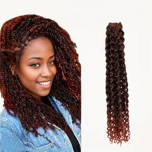 Passion Twist Crochet Hair Water Wave  Crochet Hair for Faux Locs Spring Twist Synthenic Braiding Hair Extension WATER WAVE 18"