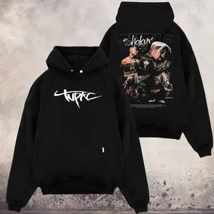 Vintage 2Pac 2Side Hoodie, Tupac Hip Hop Music Lover Shirt, Vintage 90s Hip Hop Streetwear Apparel