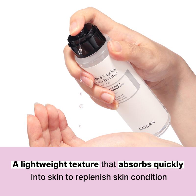 COSRX The 6 Peptide Skin Booster Serum 150ml - 6 Peptides Hyaluronic Acid Niacinamide Amino Acids for Elasticity & Radiance