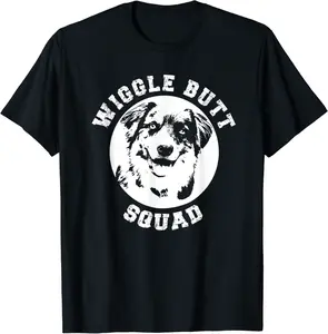 Funny Australian Shepherd Wiggle Butt Squad for Aussie Mom T-Shirt - Joelalbe Shop 26B093F97RGN