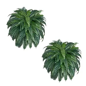 VEVOR Artificial Ferns,  , Natural Spread Diameter 43-47 Inch, Large Hanging Artificial Boston Ferns, Fake Plant Wall Decor with 88 Branches, Faux Fern for Home Office and Outdoor (Flowerpot Unincluded)