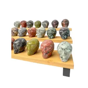 C13- Mystery Natural Crystal Carved Alien Skull