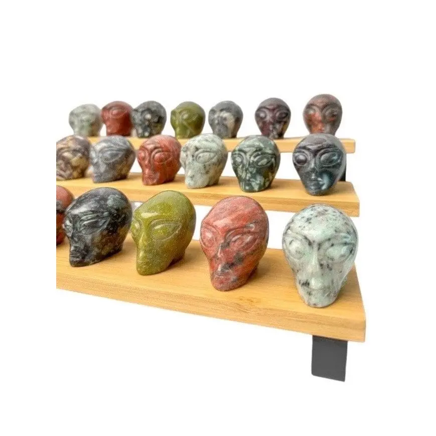 C13- Mystery Natural Crystal Carved Alien Skull