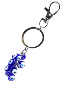 LuckyEyeUSA Glass Evil Eye Grape Keyring#1273