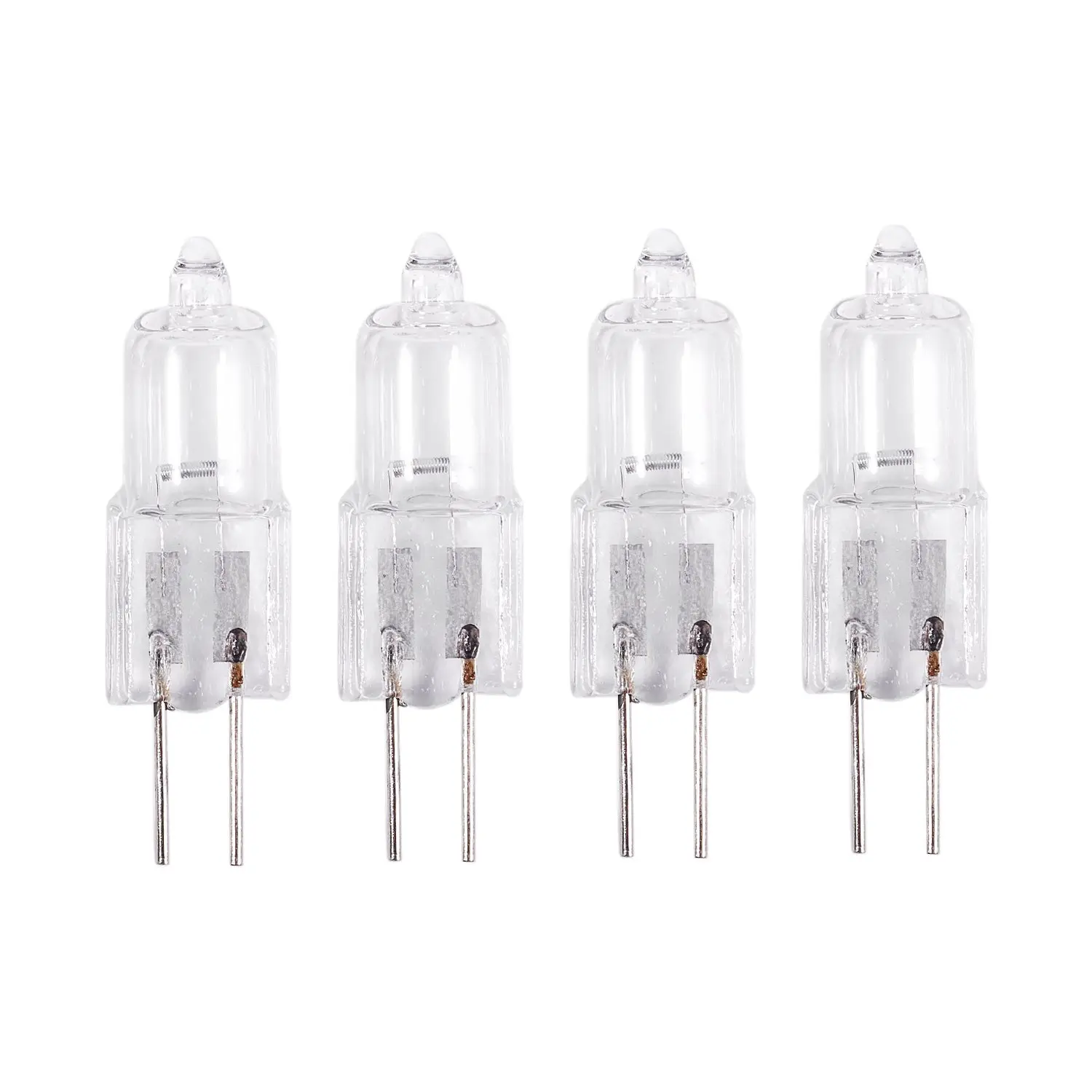 4-Pack G4 Bi-Pin Halogen Bulbs, 20W 12V Low Voltage Lamp Replacement, 30x9x8mm Plastic Bulbs, Warm White Light for Outdoor Recreation Equipment, 30 X 9 X 8Mm, 4 Pieces