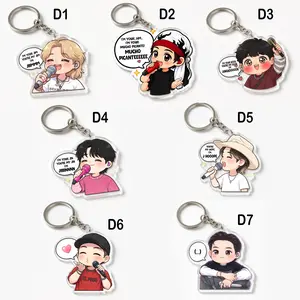 [Keychain] BTChibi I'm Your Mucho Picante Gift for Fan Acrylic Keychain, Gift for Fan, K-pop Charm, One SIDED Keychain, K-pop Charm, Concert Outfit, Concert Gift for Army