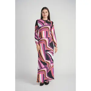 Detail Print Nursing Nightgown- Pink