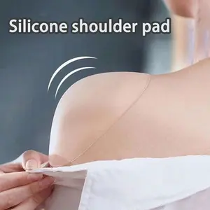1Pair Invisible Silicone Shoulder Pads, Right Angle Shoulder Pads, Fake Shoulder Pads, Invisible Non-Slip Shoulder Pads, Narrow Shoulder Pads, Neutral Silicone Shoulder Pads, Non-Slip, Self-Adhesive, Transparent Silicone, Accessories