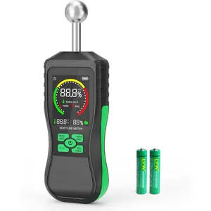 Spherical Inductive Wood Moisture Meter for Wood, Non-Destructive Moisture Detector for Drywall, Wood, Masonry, Moisture Reading Tester with Backlit LCD Display and Alarm Function, Detection Depth Up to 20mm