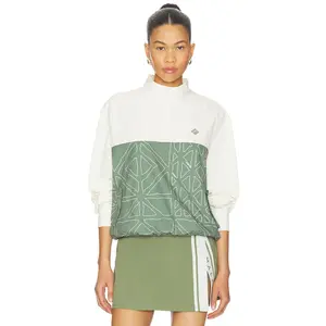 Malbon Golf Rosa Pullover in Cream & Olivine