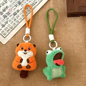 2pcs Lizard Tom Plush Keychain Party Favors Hoppers Lizard Hanging Pendant Beaver Hanging Charms Keychain Plush Keyring Party Gifts