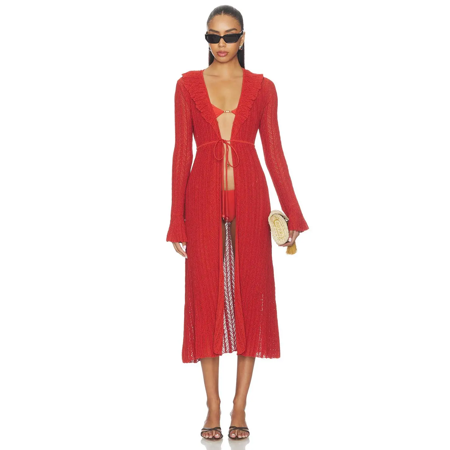 DEVON WINDSOR Sienna Robe in Terracotta