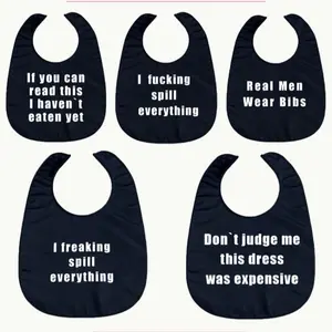 Senior Feeding Apron, Adult Bib Large Size, Care Saliva Towel, Eating Apron for Elderly, Fashionable Adult Bib, Funny Apron, in Stock Factory Direct Sale
