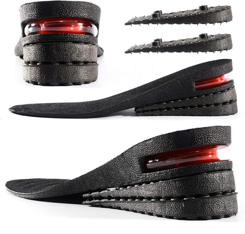 Height Increase Insole 3-Layer Air Cushion Heel Insert Lift Shoes Insole for Men and Women Invisible Elevator Adjustable Insoles