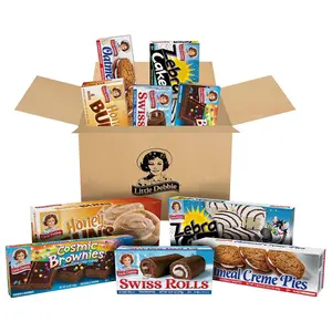 Little Debbie Variety Pack - Zebra Cakes, Cosmic Brownies, Honey Buns, Oatmeal Creme Pies, Swiss Rolls - 48 Piece Assortment for Snack Lovers