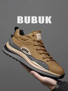 BUBUKMen's Outdoor Casual Shoes, Lace-Up Sports Running Shoes, Fashion Hiking Shoes, Suitable for Hiking, Travel, Commuting, Multi-Functional Men's Shoes, Lightweight Hiking Shoes
