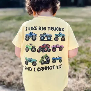 Youth and Adult I Like Big Trucks Short Sleeve Kids Tee, Unisex Cotton Graphic, Gift For Son And Daughter, Kidswear, Soft Tops for kids, toddler boy, Toddler graphic tees