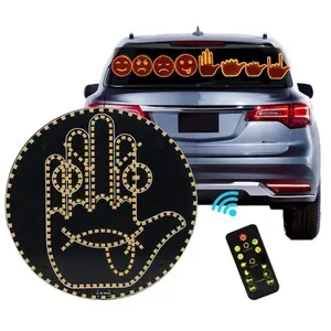 Car Gestures Light with Remote Control, Funny Road Rage LED Sign for Car, Gestures Lights for Car Window, Fun Car Gadgets for Men, Car Accessories, Boujee Car Accessories