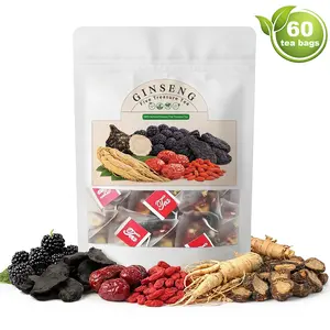 60 Tea Bags- Ginseng Five Treasure Kidney Tea, Traditional Herbal Blend,– Traditional Herbal Support for Busy Lifestyles For Men & Women beverage Clean & Smooth Taste