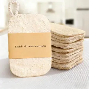 5 Packs of Biodegradable Cleaning Cloths, Including Natural Loofah Cloth, Dishwashing Brushes, Household Kitchen Cleaning Sponges, Practical and Environmentally Friendly Multi-Purpose Dishwashing Sponges
