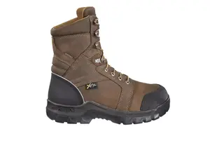 Carhartt Men's Rugged Flex 8" Met Guard Waterproof Composite Toe Work Boots, Color: Brown