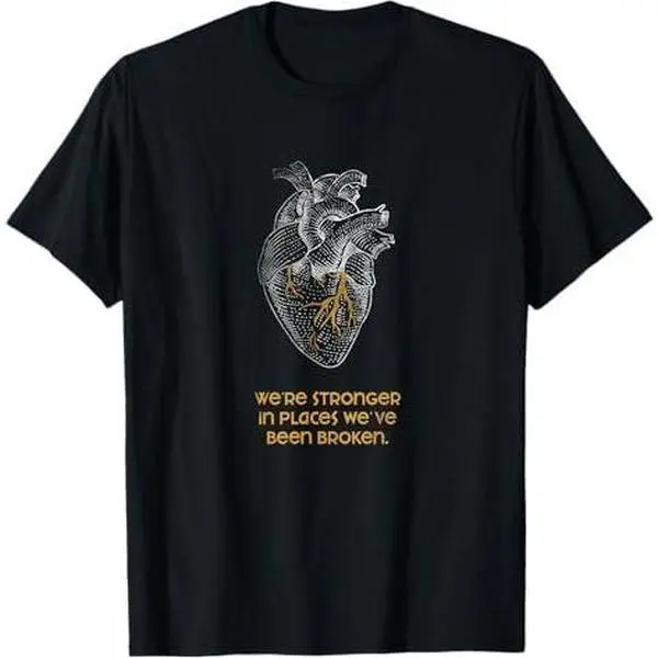 Kintsugi Stronger when Broken Japanese Pottery Repair Heart T-Shirt