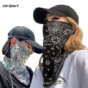 4 Pack Unisex Paisley Print UPF 50+ UV Protection Neck Gaiter with Ear Loops | SunSafeTok OutdoorTok CyclingTok Breathable Windproof Bandana Face Mask | for Men Women Biking Hiking Camping Daily Outdoor Wear