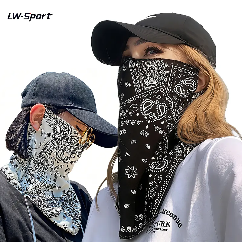4-Pack Unisex Paisley Print UPF 50+ UV Protection Neck Gaiter with Ear Loops - Adults, All Seasons, Quick Dry, Breathable, Windproof Bandana Face Mask (All-4pcs, 1 Size) for Biking, Hiking, Daily Outdoor Wear | SunSafeTok OutdoorTok CyclingTok
