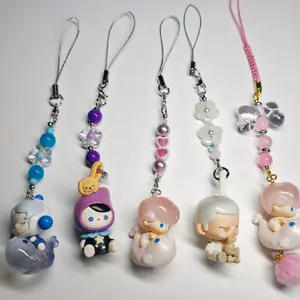 Handmade Popmart Bean Phone Charm - Customizable Mobile Cellphone Smartphone Accessory (Specify Your Desired Popbean Charm When Ordering)