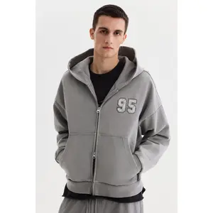 H&M Oversized Fit Boxy zip-through hoodie