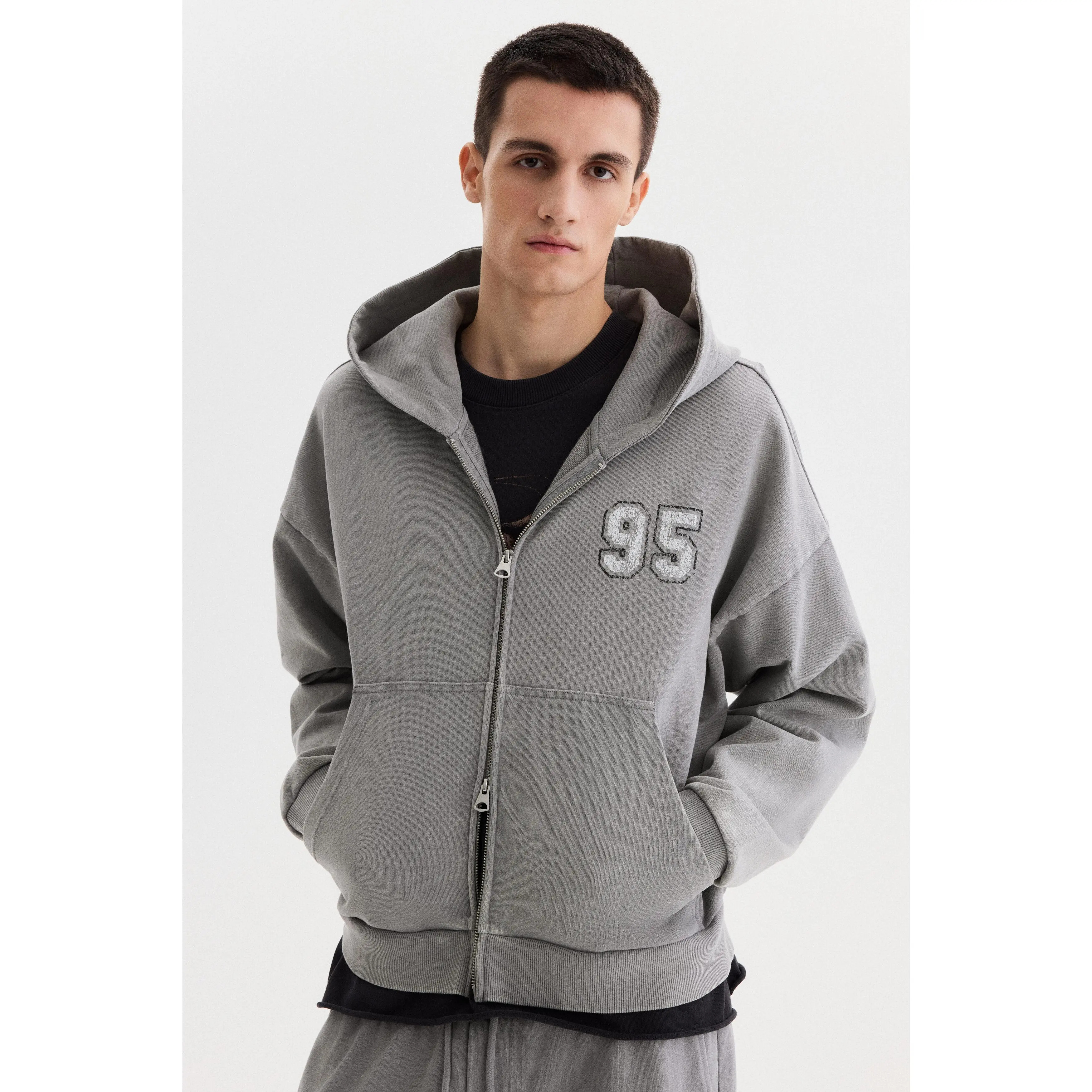H&M Oversized Fit Boxy zip-through hoodie H&M Oversized Fit Boxy zip-through hoodie