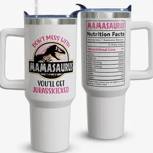 40oz Mom Tumbler with Handle Mamasaurus cup, Mom Gifts from Daughter/Son,Mama Birthday gifts, Mother's Day Gift for Mama, Best Mother In Law Gift,Mother Coffee cup Stainless Steel Travel Mugs tr4t