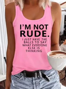 Women's Letter Print Sports Singlet, Chic Casual Sleeveless Top for Yoga Gym Workout, Ladies Sportswear for All Seasons, Womenswear, Sleeveless Muscle T, Gym Tank Top, Graphic Tank Top