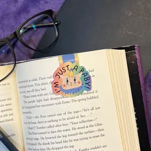 Cat Clown Magnetic Bookmark| Sad Clown Bookmark, Cute Orange Tabby Cat Book Page Marker, Cat Lover Gift, Animal Lover Magnetic Bookmark Gift