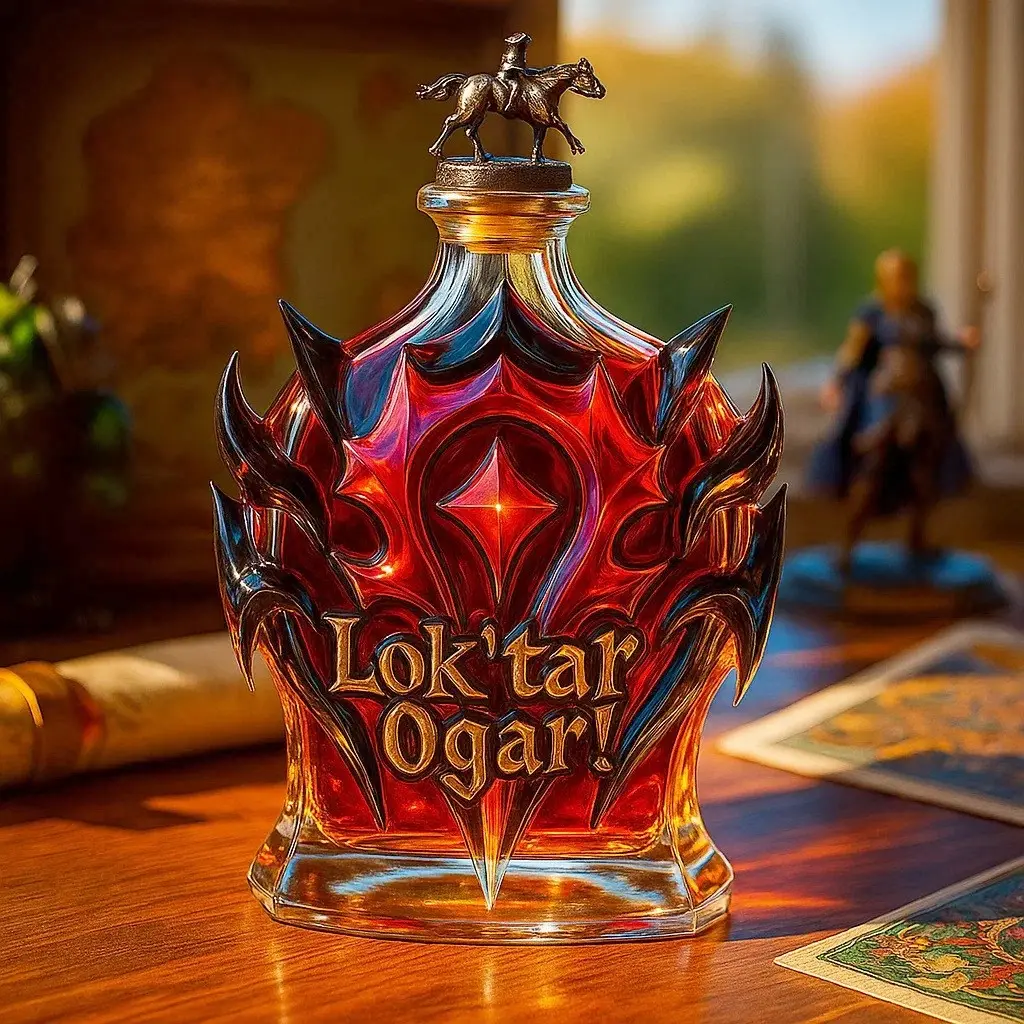 Unique Longhorns Warcraft Whiskey Decanter, Perfect Gamer Gift for Home Bar, Whiskey & Wine Storage, Ideal for Gamers, Home Bar Accessories, Barware