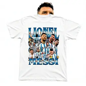 Vintage  Messi T-Shirt – Classic Soccer Legend Graphic Tee For Youth&Adult, Retro Football Design, Argentina Star Shirt, Inter Miami Fan Gift, 100% Cotton graphic tee Streetwear Casual Aesthetic Sporty
