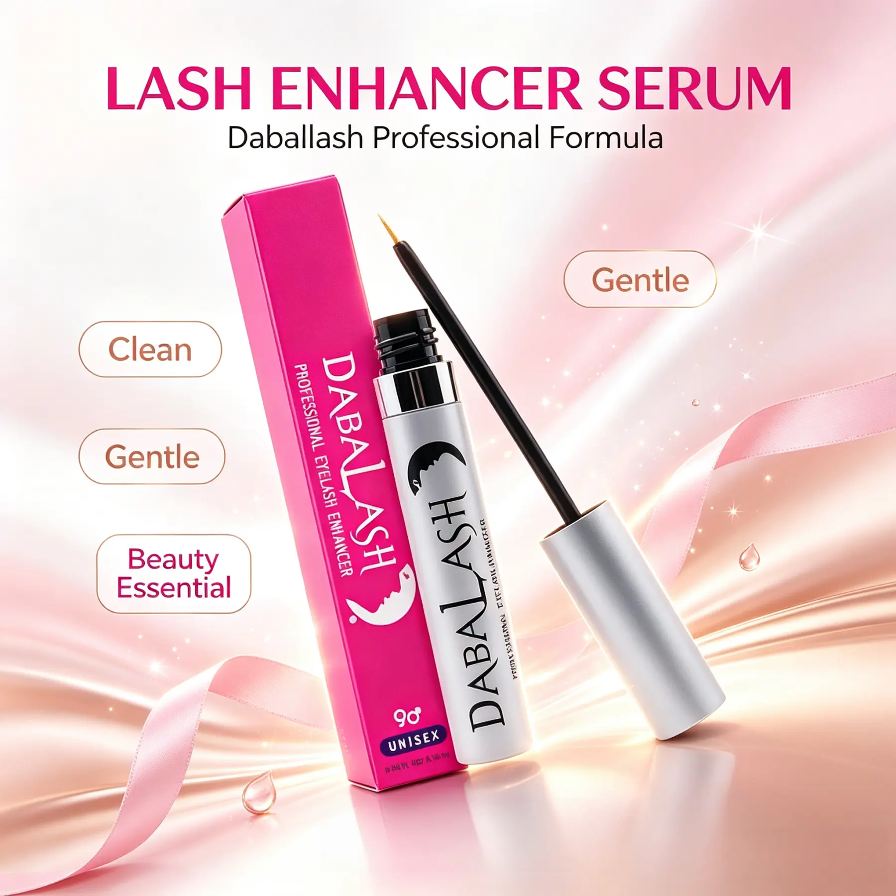 DABALASH Eyelash Growth Serum, Gentle Unisex Formula for Repairing Damaged Short Sparse Lashes, Beauty Must-Have Enhancer for Natural Fullness