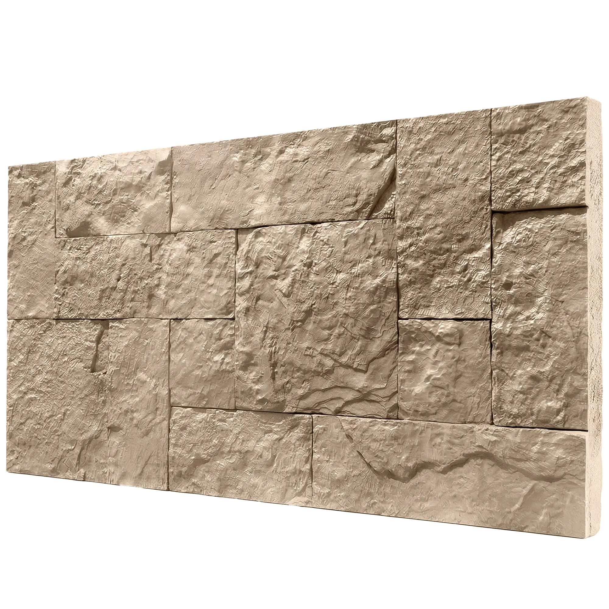 HOMCOM 8-Pack 3D Faux Stone Wall Panels, Lightweight Polyurethane Panels for Interior and Exterior Accent Walls, Water-Resistant, 4' x 2', Cover 61.8 Sq.Ft., 1" Thick